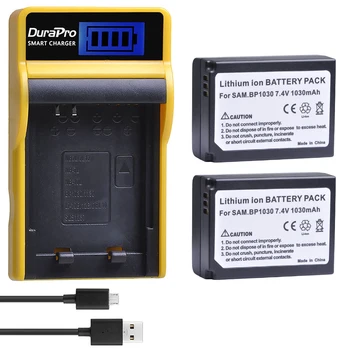 

2pc 1030mAH BP-1030 BP 1030 Rechargeable Battery + LCD Charger For Samsung NX200 NX210 NX300 NX500 NX1000 NX1100 NX-300M Camera