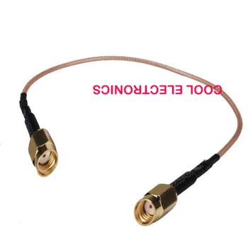 

50pcs RP-SMA Jack Plug to RP-SMA Female male Adapter Connector RF Coax Pigtail RG178 Cable 25cm