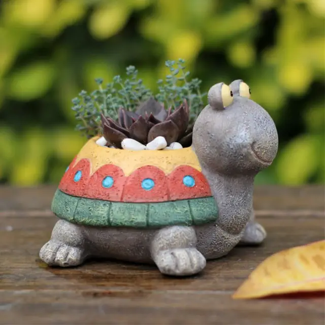 Planter Flowerpot Little Turtle Succulent Plants Mini Resin Flower Planter Flowerpot Little Turtle Succulent Plants Mini Resin Flower Pot Micro Landscape Planters Home Garden Decor