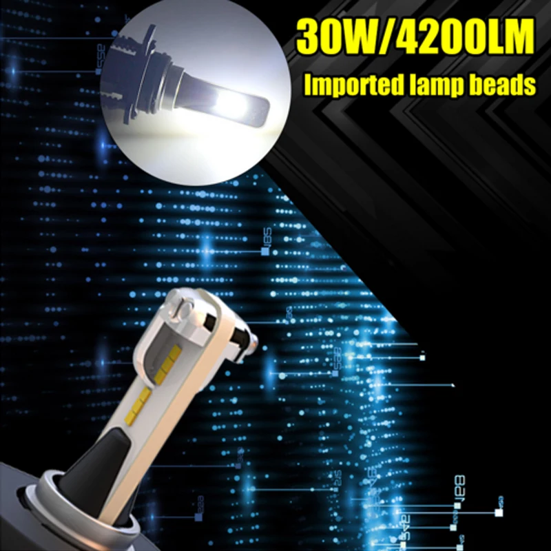 2 шт. H4 Hi/Lo Bullet B6S светодиодный фонарь тонкий конверсионный комплект 60 Вт 8400LM CSP Y19 чип все-в-одном чистый белый 6000K Автомобильная Лампа для вождения