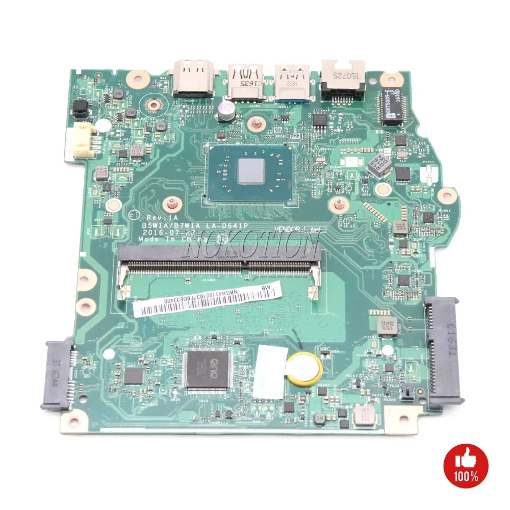 

B5W1A B7W1A LA-D641P NBGH411001 NB.GH411.001 Main board for acer Aspire ES1-533 laptop motherboard