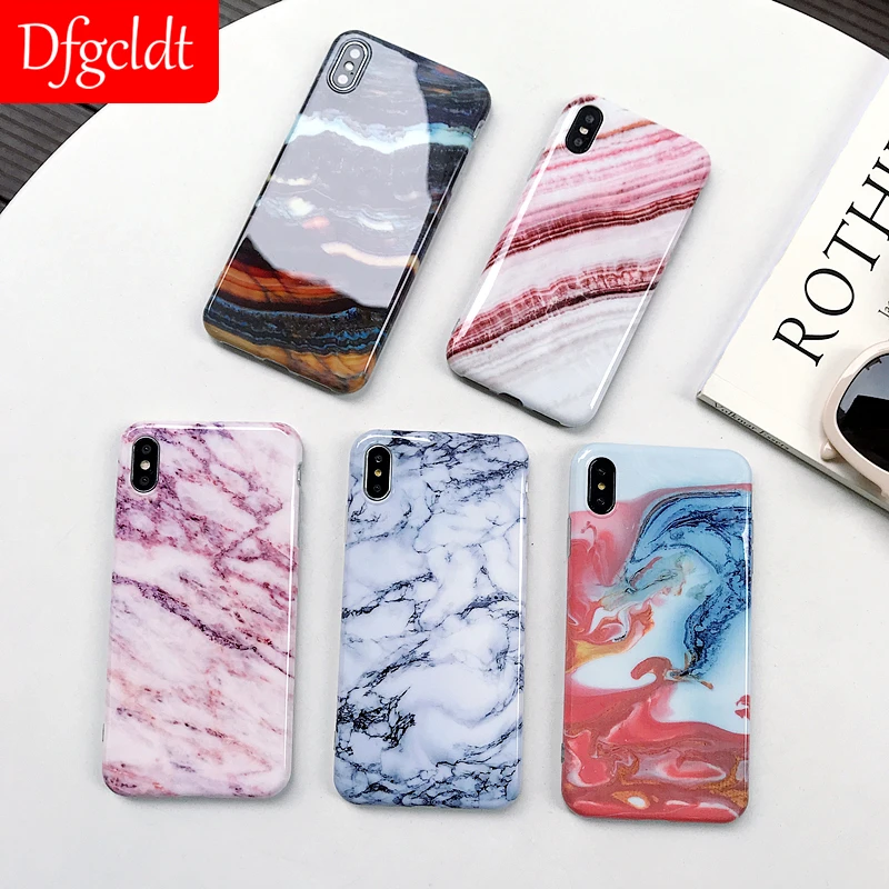 

Luxury Marble Case for iPhone 7 XS MAX Case Soft TPU Coque Fundas for iphone 6 6S 7 8 Plus iPhone X XR Back Cover Phone Case