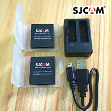 SJCAM – accessoires de batterie originale, étui de batterie rechargeable à double chargeur pour SJCAM SJ6 Legend, caméra de sport daction 