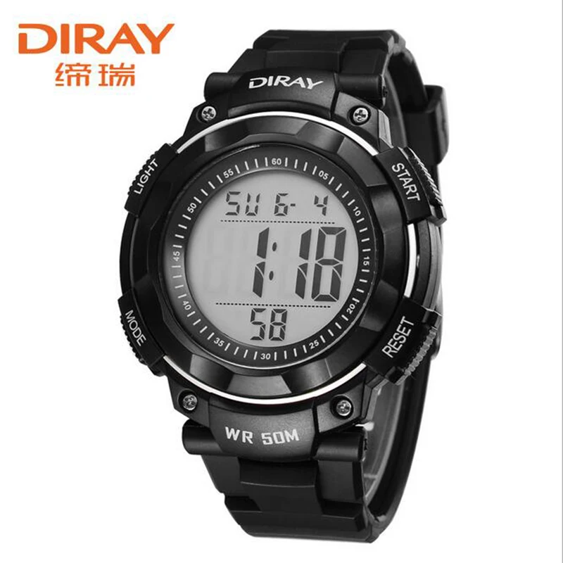 DIRAY Luxury Brand Sport Watches For Men Fashion Silicone Waterproof LED Digital Watch Clock Digital-Watch | Наручные часы