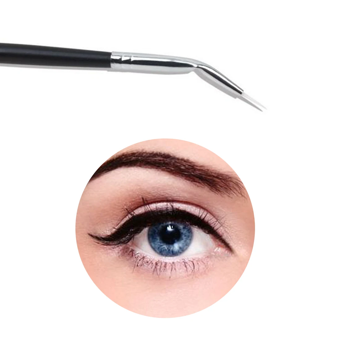 حار التجميل المهنية كحل ماكياج فرش السائل العين بطانة كحل هلام مكوع فرشاة الجمال أساسيات
