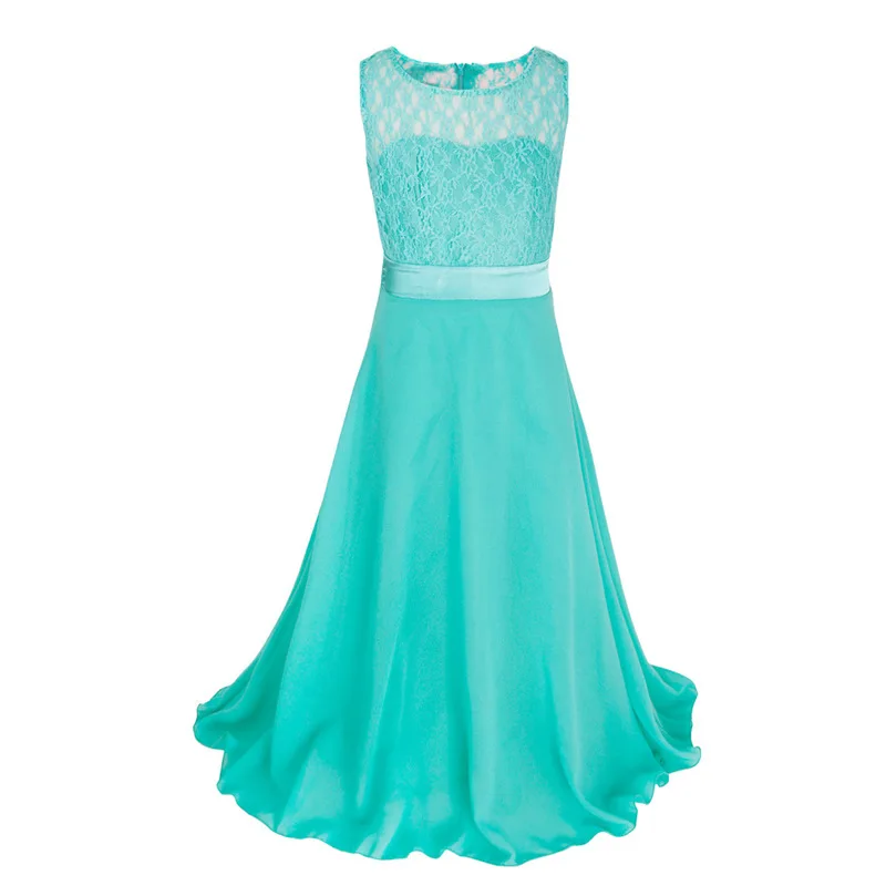 

2018 Summer Princess Girls Dress Flowers Dresses for Teenagers Kids Clothes Toddler Sleeveless Beach Dress Children's Clothing