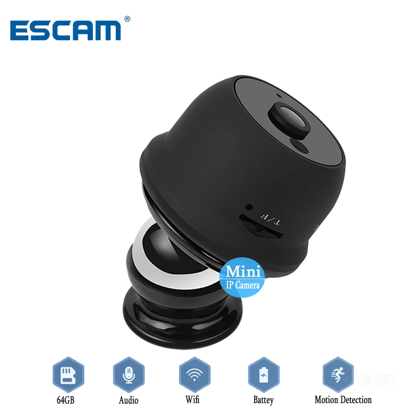 

ESCAM G09 HD 720P Mini Home Security IP Camera Wi-Fi Wireless Network Camera Surveillance Wifi Night Vision CCTV Camera Battery