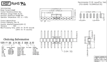 

100pcs 0.10" 2.54 mm PCB Pin Header Male Single row Right Angle 90 Deg SMD SMT Surface Mount Insulator Height 2.5mm