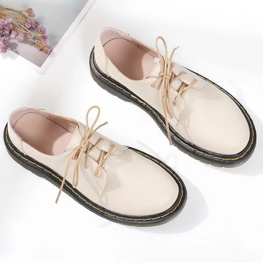 

England Style Women's Oxfords Fashion Autumn Shoes Woman Round Toe Flats Platform Casual Vintage Shoes Creepers calzado mujer