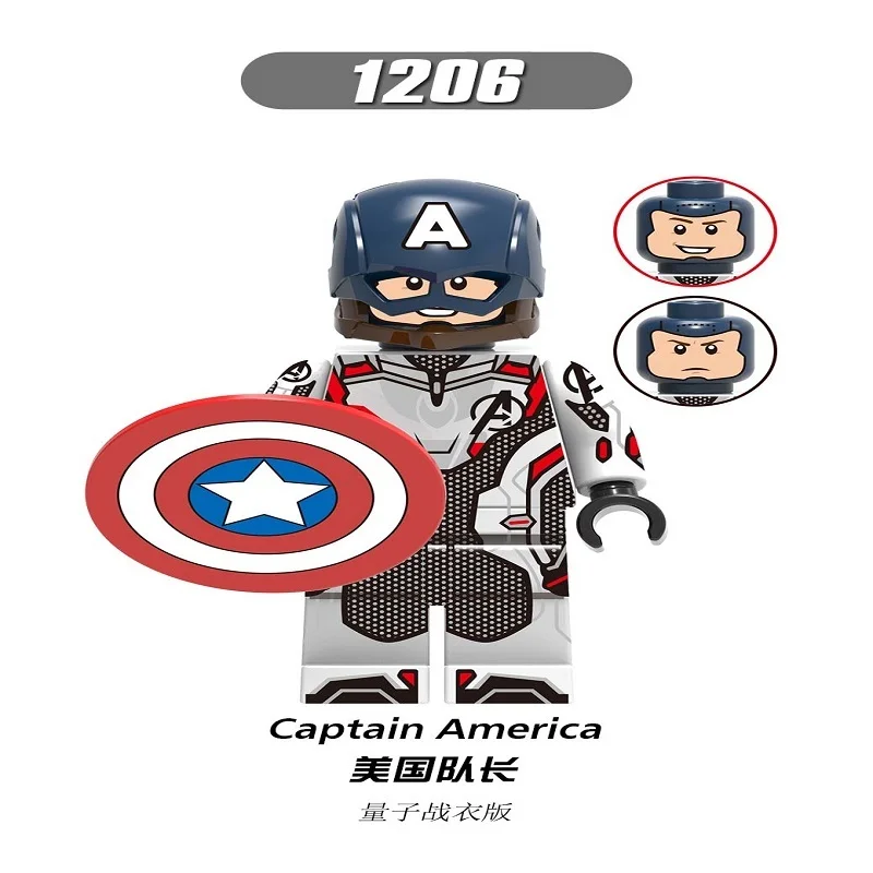 

Single Sale X1207 Quantum Warfare Edition Captain America Avengers 4 Action Figures Building Blocks Bricks legoing Minifigured