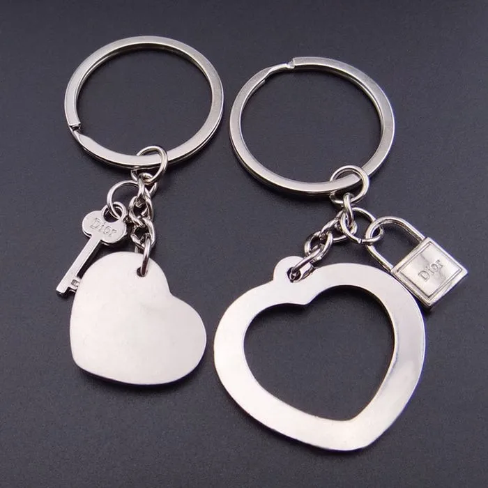 Новинка, брелок для влюбленных пар, сердечки, цепочки кольца для ключей, свадебные украшения, Llaveros chaviro, подарок на день Святого Валентина