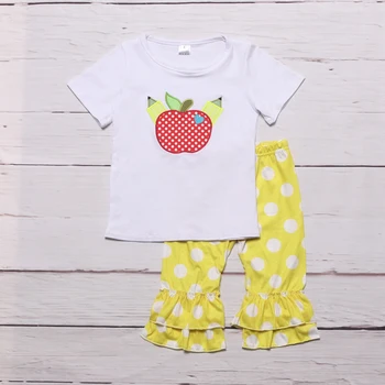 

Back To School Wholesale Kids Outfit Boutique Baby Girls Clothes Toddler Clothing Sets 2GK906-1321