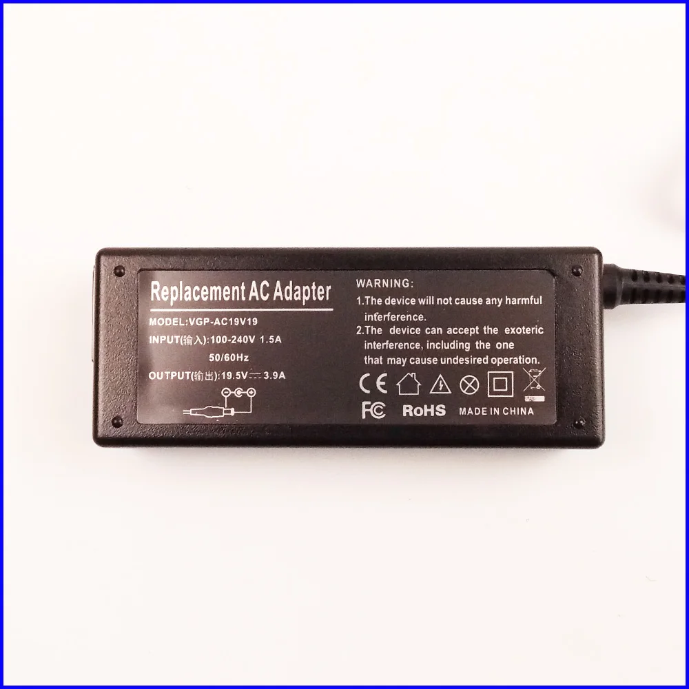 19,5 V 3.9A ноутбук Ac зарядное устройство для адаптера+ шнур для sony VAIO PCG-9000 PCG-FR PCG-FX PCG-SX PCG-XF PCG-XG PCG-XR EA2S4C