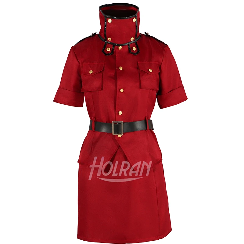 

Anime Cos Hellsing Seras Victoria Cosplay Costume Yellow Red Orange Version lolita party dress outfit Uniform