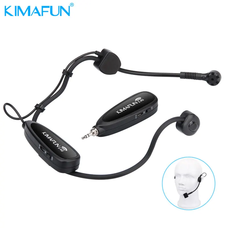 KIMAFUM KM 4070 2.4G Wireless Microphone Headset Megaphone Radio Mic