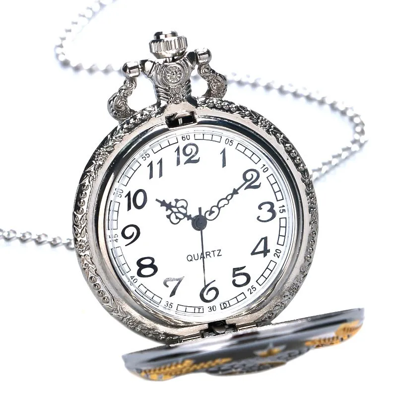 2016 New Arrival Antique Soviet Sickle Hammer Style Quartz Pocket Watch Men Women Silver & Golden Pendant Wholesale Price