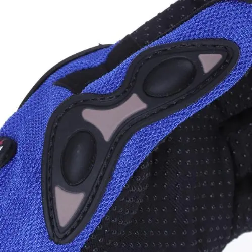 1 пара мотоциклетных перчаток гоночные перчатки волокна PU синий-XL