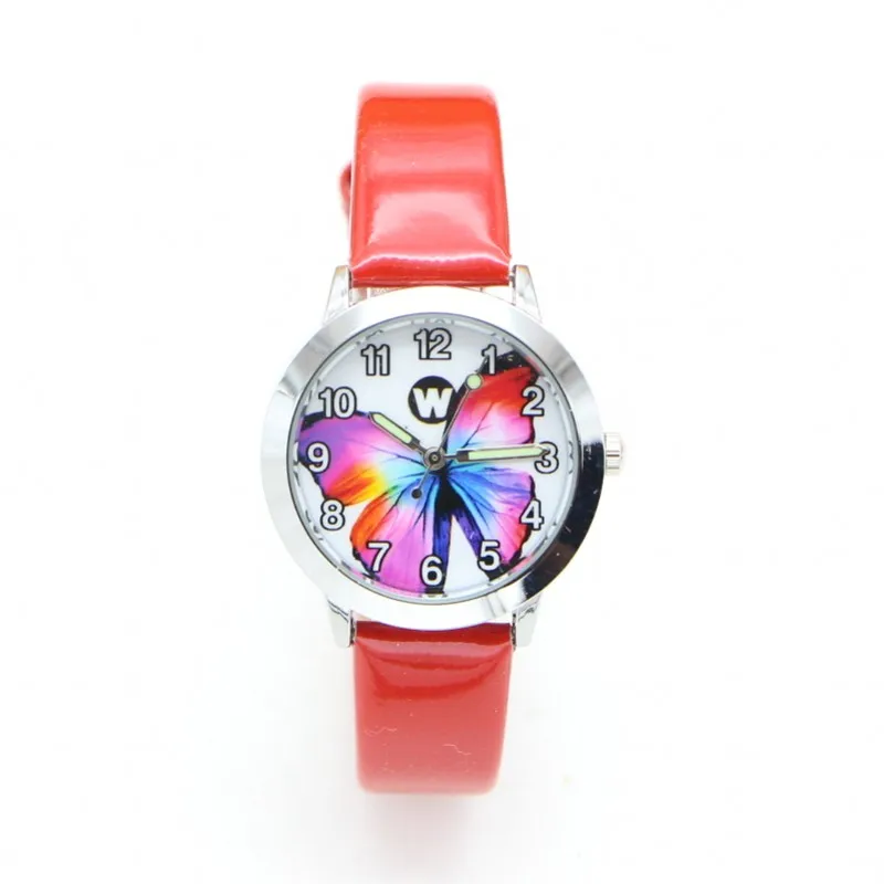 Новые дизайнерские детские часы с бабочкой, модные женские часы, кварцевые детские часы для мальчиков и девочек, студенческие наручные часы, relogio kol saati