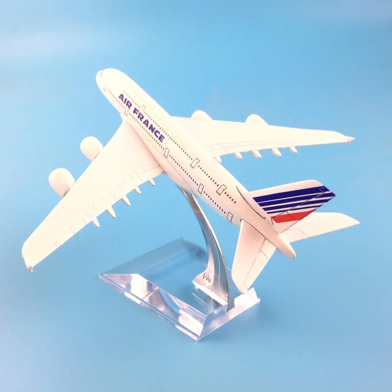 16 см Air France самолет модель самолета литая металлическая модель самолета 1:400 Airbus 380 модель аэроплана игрушка в подарок