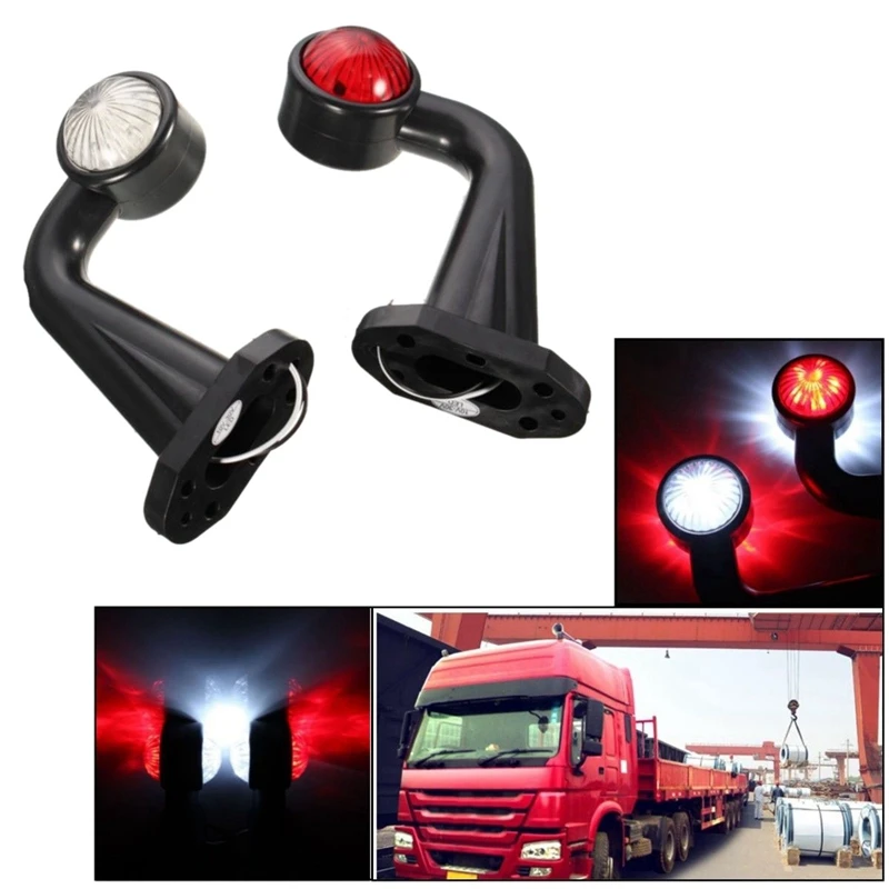 1 пара грузовик с прицепом каравана 12V/24V Led двойной боковой габаритный фонарь
