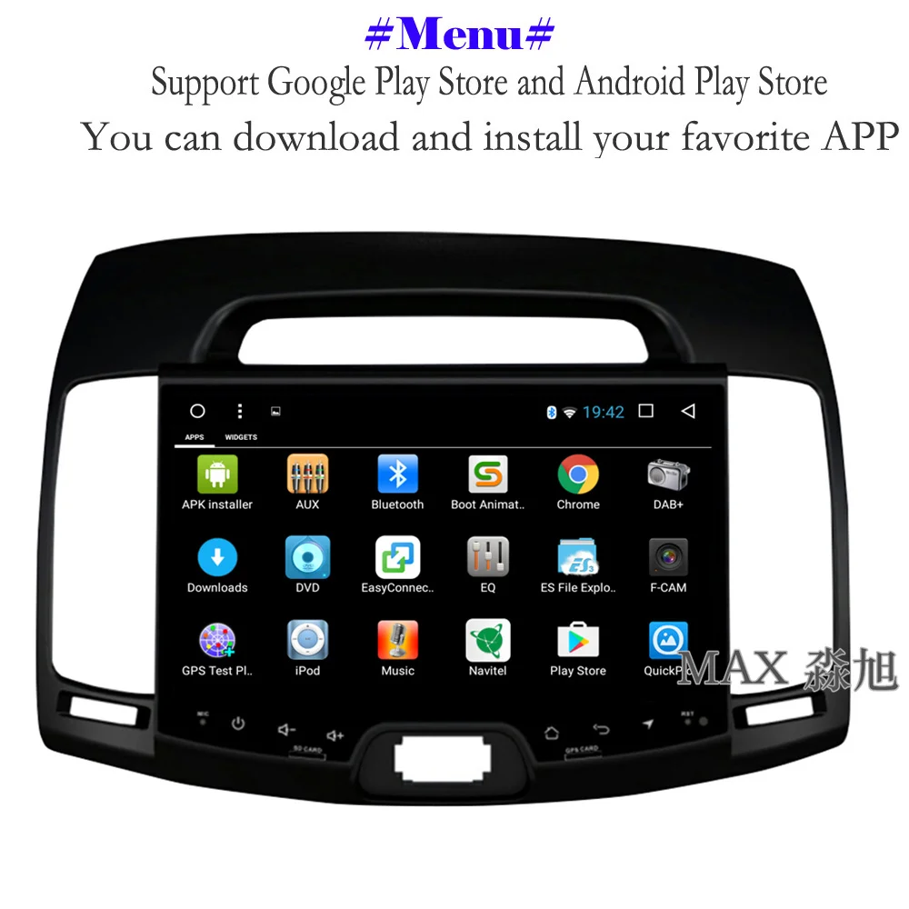 MAX 2G 32G восемь ядер Android 8.1.0 автомобильный DVD для Hyundai Elantra 2007 2011 Радио RDS Bluetooth