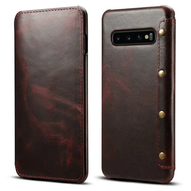 Чехол KEYSION из натуральной кожи для samsung Galaxy S10 Plus S10e S9 Coque Роскошный Ретро Чехол-книжка чехол для samsung S10 Plus S10+ S9