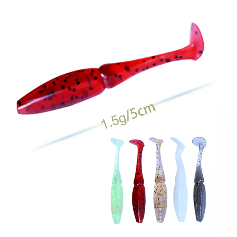 Balleo 10pcs/lot soft lure 2g/5cm Fishing lure Shad Worm Swimbaits Silicone Fishing soft Bait lure Carp For perch pike zander