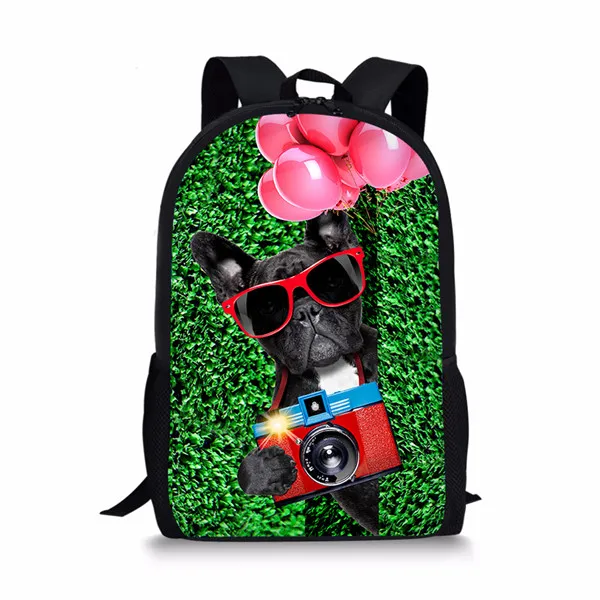 CC1984C Forudesigns/милые животные собака с принтом кота школьная сумка для девочек 12 лет Повседневное детские книги Сумки Камера фото студент школьный - Цвет: CC1984C