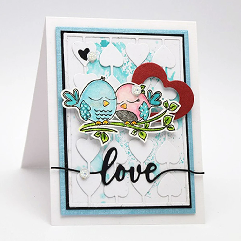 

Happy Hugs Love Birds Transparent Clear Silicone Stamp/Seals For DIY Scrapbooking/Valentine Decorative Card Making Clear Stamp