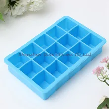 200 шт/партия хорошее качество 15-силиконовые полости лед для напитков куб Jelly Желе торт шоколадная Форма Плесень лоток