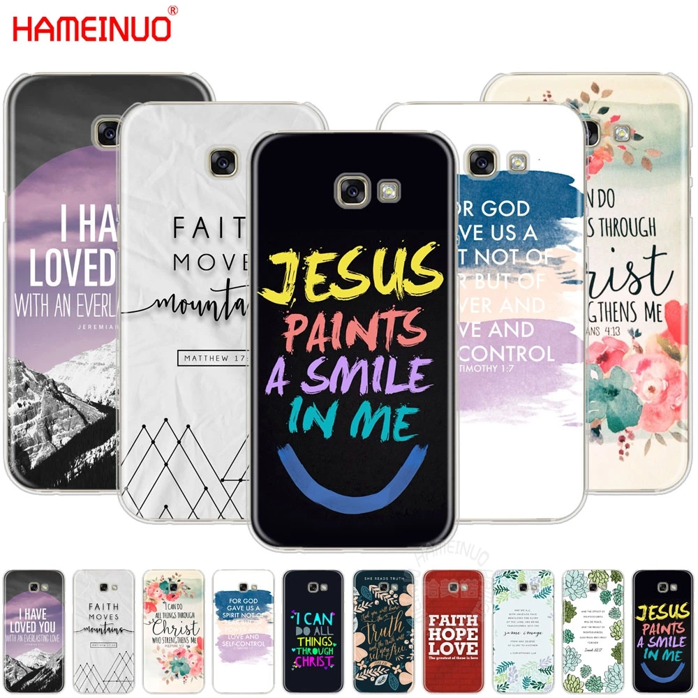 

christian inspiration bible quotes verse jesus cell phone case cover for Samsung Galaxy A3 A310 A5 A510 A7 A8 A9 2016 2017 2018