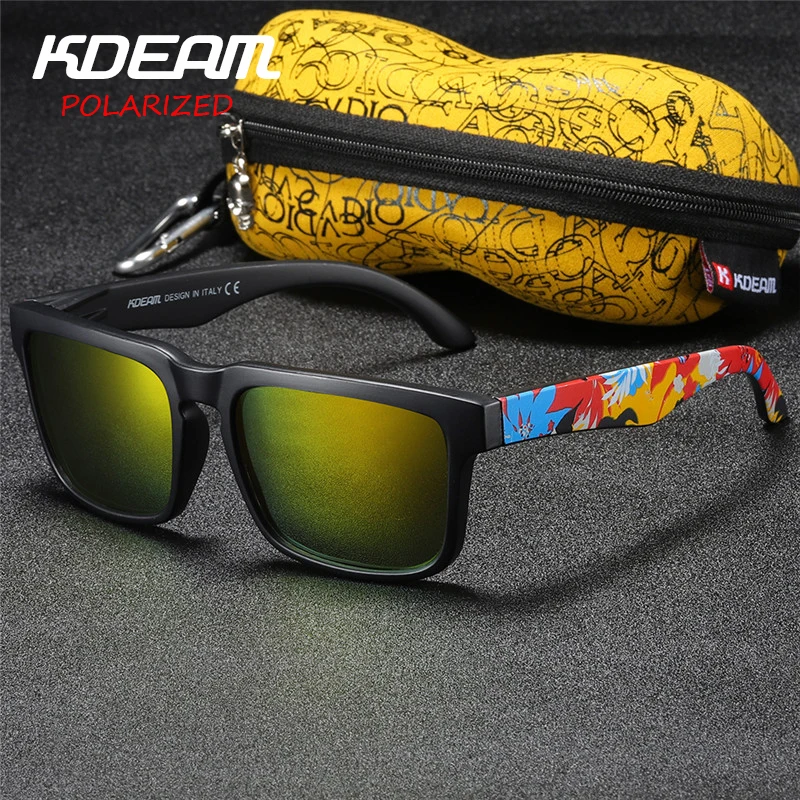 Kdeam Herren Sonnenbrille Polarisierte Frauen Marke Designer Quadrat Sonne Brille Gespiegelt Strand Oculos De Sol für Urlaub Mit Hard Case Kaufen