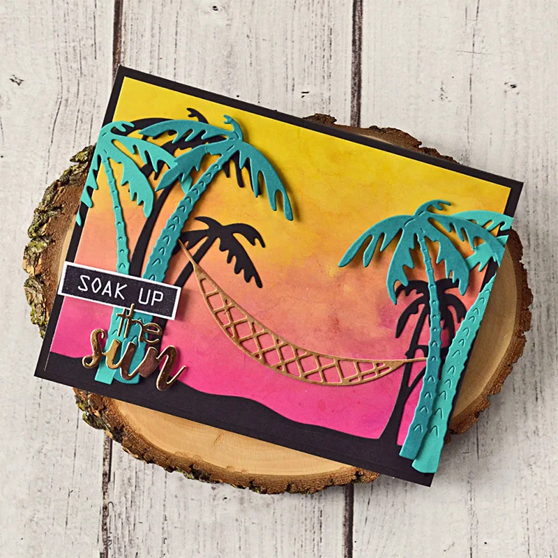 

Hammock Coconut Sets Metal Cutting Dies Stencils For DIY Scrapbooking Decorative Embossing Suit Paper Cards Die Cutting Template