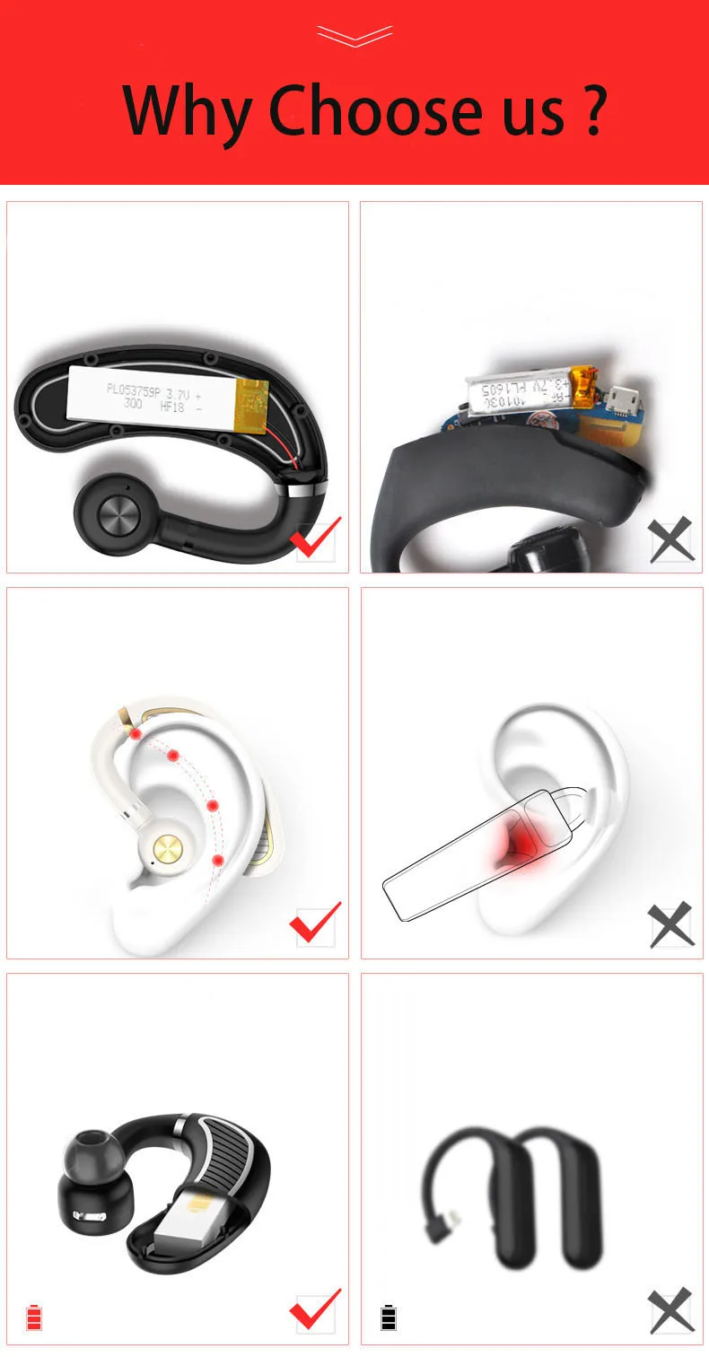 IPUDIS автомобильные Bluetooth Наушники V4.1 ушные крючки для вождения Handfree HD звук беспроводной вкладыши бизнес гарнитура с микрофоном