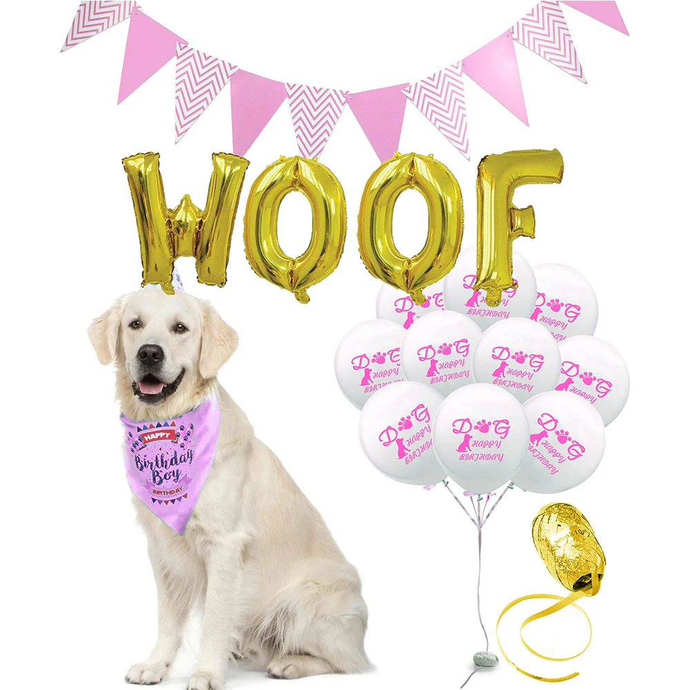 YORIWOO воздушные шарики для собак в виде животных латексные баллоны WOOF фольги буквы