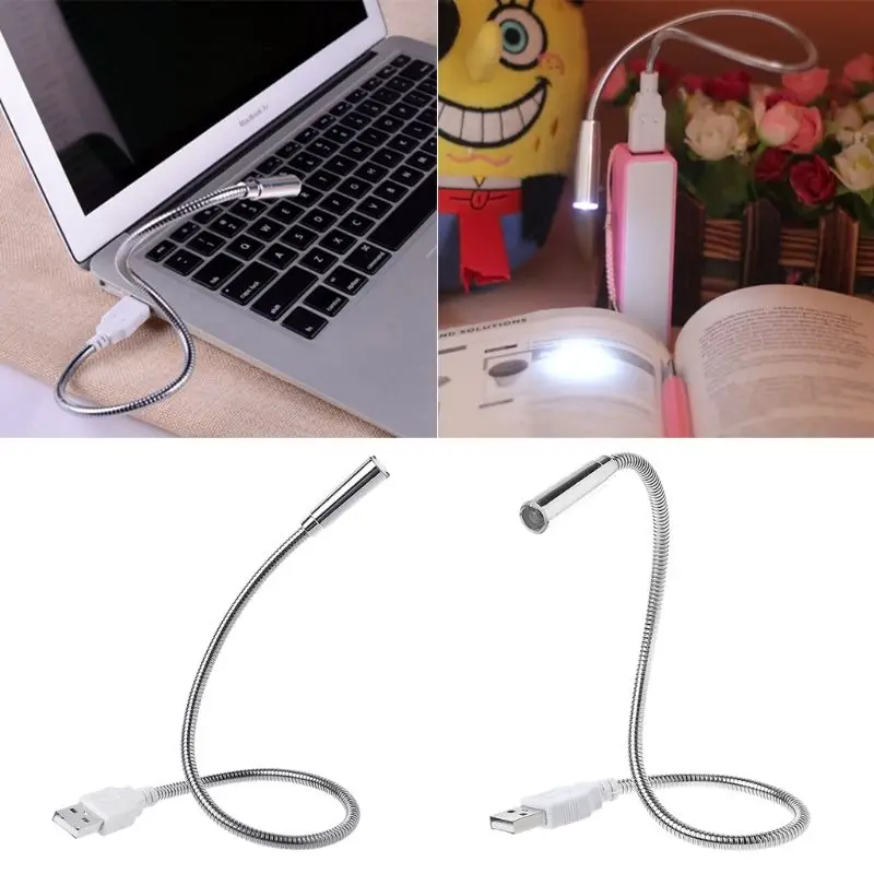 USB гибкая клавиатура с подсветкой Лампа перезаряжаемый регулируемый рукав ночная подсветка Plug And Play кабельный адаптор для чтения книг