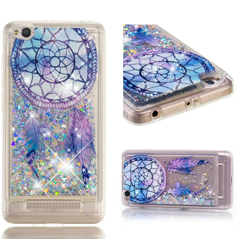 Soft Phone Case For Xiaomi Redmi 4A Cover Painting Glitter Star Liquid Quicksand Sand Cases For redmi 5 Plus Note 5A Pro 4X 4