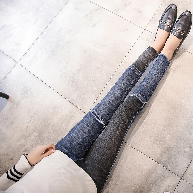 

Fashion Maternity Clothes Autumn Pregnancy Jeans Elasticity Denim Pants For Pregnant Women Pregnancy Clothing Trousers