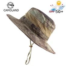 Новая UPF 50+ быстросохнущая мужская шляпа-Панама женская шляпа Boonie летняя кепка с защитой от ультрафиолета Военная армейская походная тактическая уличная шляпа от солнца