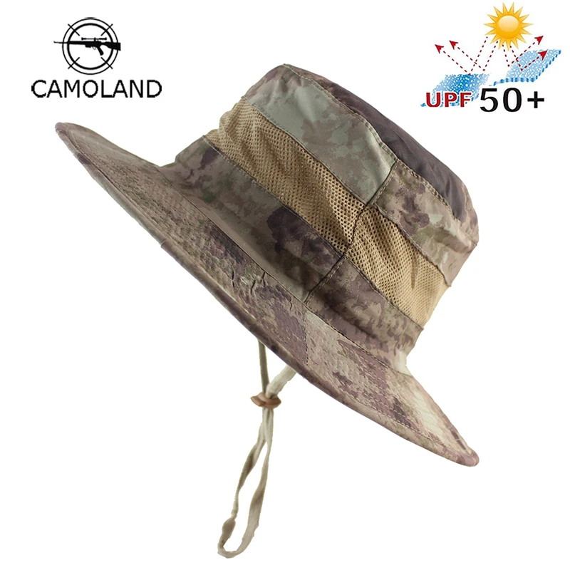 

New UPF 50+ Quick-drying Bucket Hat Men Women Boonie Hat Summer UV Protection Cap Military Army Hiking Tactical Outdoor Sun Hat
