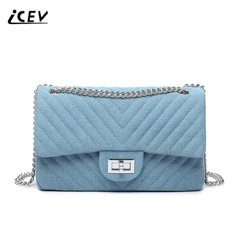 

ICEV New Fashion Women Messenger Bags Chinas Denim Crossbody Bags for Women Flap Ladies Bolsa Feminina Cute Organizer Simple Bag