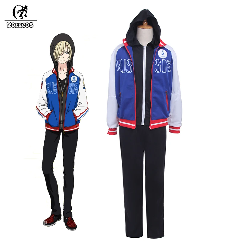 ROLECOS New Anime Yuri! Костюмы для косплея на льду Yuri Plisetsk одежда костюмированной