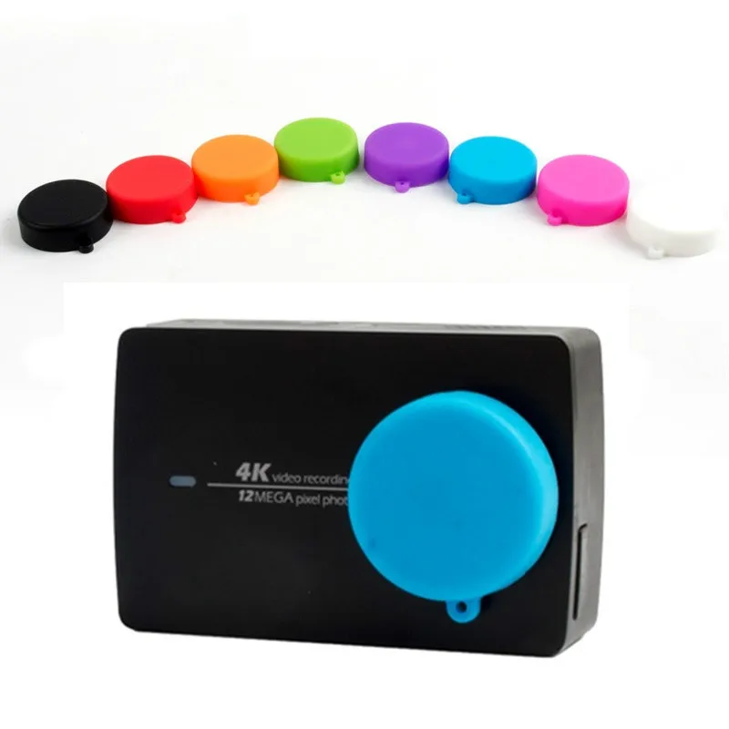 

2pcs/lot Protective Silicone Camera Lens Cap Cover for xiaomi YI 4K xiaoyi II 2 Action Camera Yi Accessories