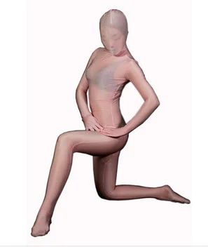 

Pink Sheer Silk Transparent Tights Unisex Fetish Zentai Suits