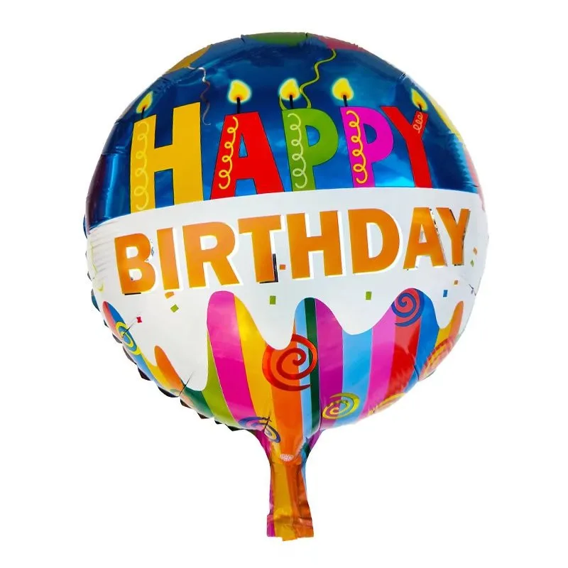 10 шт с днем рождения 18 дюймов празднование круглой формы фольги гелиевые шары для детского дня рождения воздушные шарики, детские игрушки Globs - Цвет: as the picture