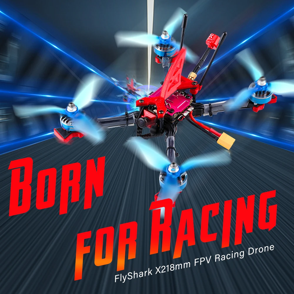 

FlyShark X218mm RC Drone 5.8G 40CH F4 800TVL Camera BL32 DShot1200 ESC FPV Racing Drone w/ Frsky XM+ Receiver BNF Quadcopter