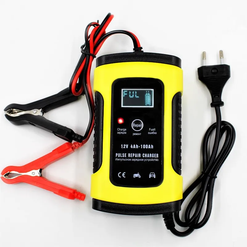 

12V 6A Full Automatic Car Motorcycle Battery Charger Intelligent Fast Lead Acid Power Charging Digital LCD LED Display 110V 220V