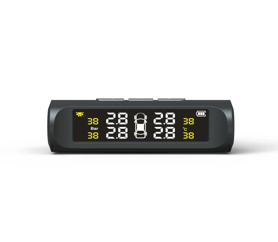 Умный автомобиль TPMS система контроля давления в шинах Солнечная зарядка ЖК-дисплей датчик давления в шинах Автоматическая сигнализация