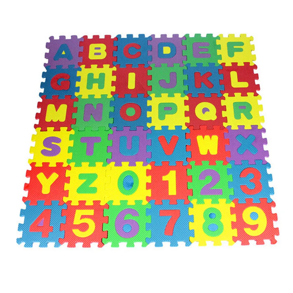 36 шт. ABC flashcards Детские цифры Алфавит пазл пенопластовые математические
