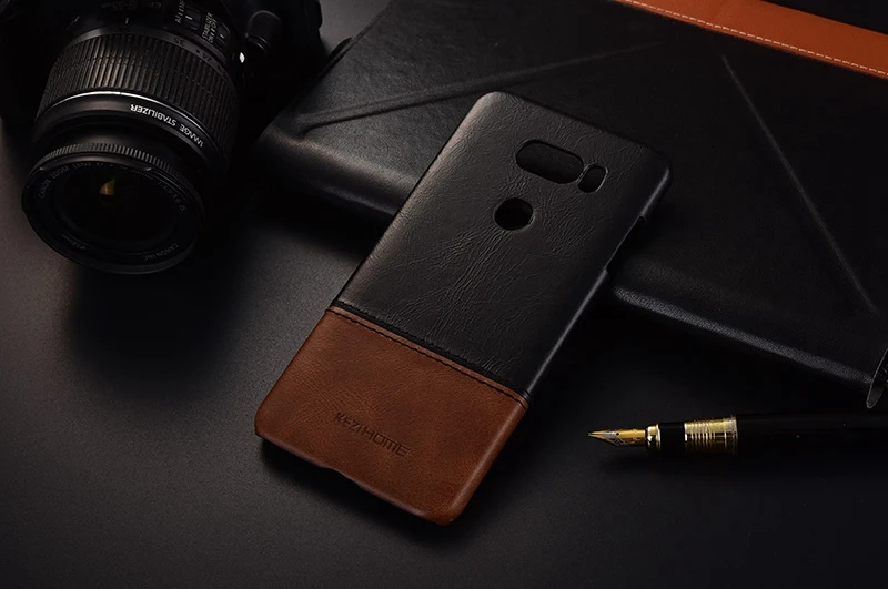 

Business Style Genuine Real Leather Hard Back Cover Case for LG G5 G6 G7 Case Shockproof Coque for LG Q6 Q7 Plus Q8 Case Cover